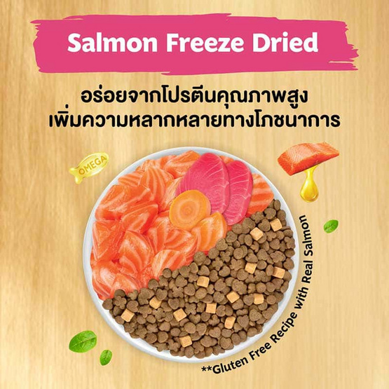 กินโนะ แคท กรูเมต์ อาหารเม็ดผสมฟรีซดราย เนื้อปลาแซลมอน 1 กก.