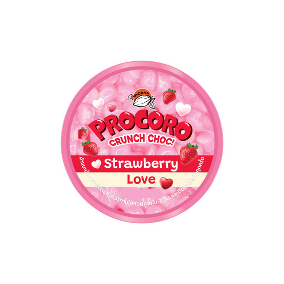 โปรโกโร่ ครั้นช์ช็อกสตรอเบอร์รี่เลิฟ 120 กรัม (แพ็ก 3 ชิ้น)