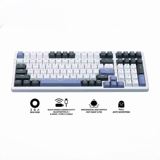 EGA คีย์บอร์ดเกม Red Switch รุ่น CMK9 Wh