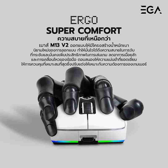 EGA เมาส์ไร้สาย รุ่น M13V2 Black