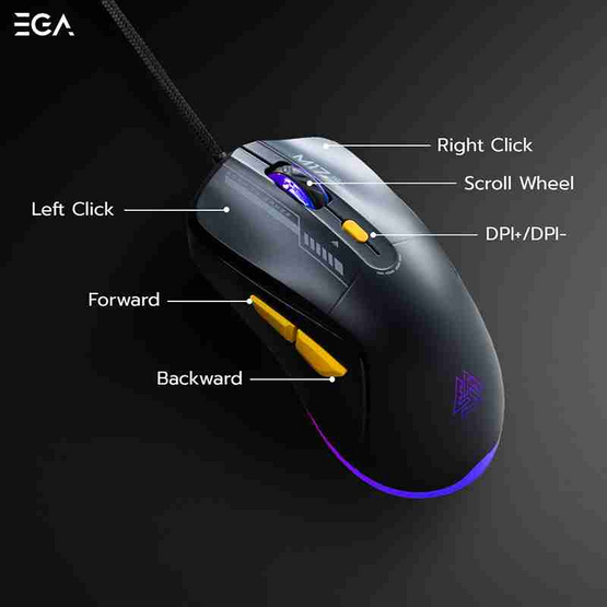 EGA เมาส์ไร้สาย รุ่น M17 Black