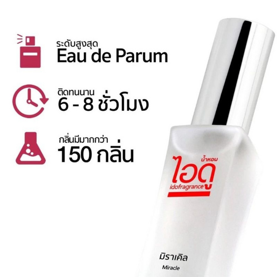 IDO FRAGRANCE น้ำหอม EAU DE PERFUME 30 ml กลิ่น MIRACLE