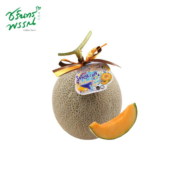 ไร่ชรินทร์พรรณ เมล่อนฮอกไกโดพรีเมียม สีส้ม 1 ลูก