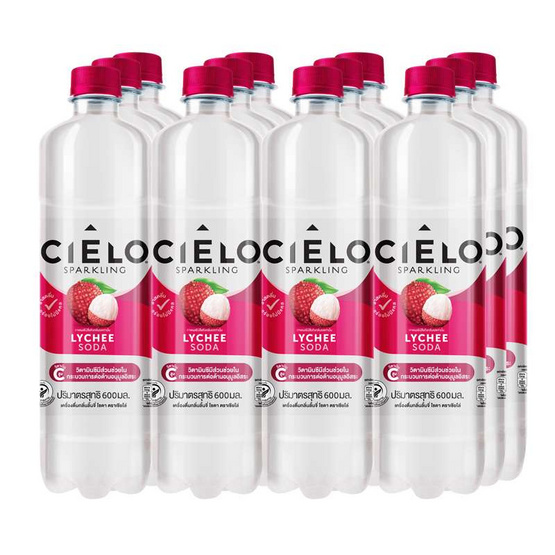 เซียโล่ ลิ้นจี่ 600 มล. (แพ็ก12 ขวด)