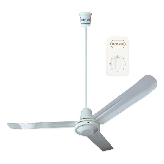 LUCKY MISU พัดลมเพดาน ลมแรง 56 นิ้ว แถมก้านยาว 1เมตร รุ่น LM 56