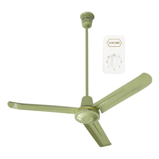 LUCKY MISU พัดลมเพดาน ลมแรง 56 นิ้ว แถมก้านยาว 1เมตร รุ่น LM 56
