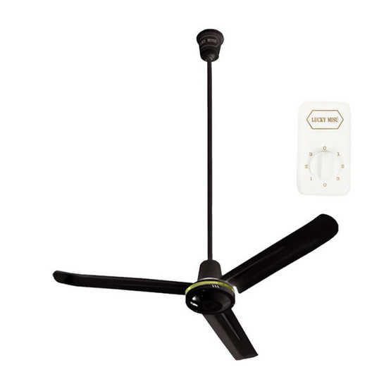 LUCKY MISU พัดลมเพดาน ลมแรง 48 นิ้ว แถมก้านยาว 1.5เมตร รุ่น LM 48