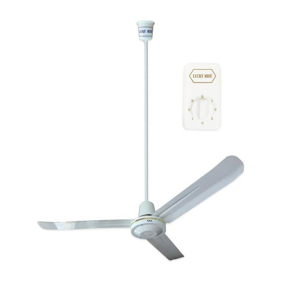 LUCKY MISU พัดลมเพดาน ลมแรง 56 นิ้ว แถมก้านยาว 1.5เมตร รุ่น LM 56