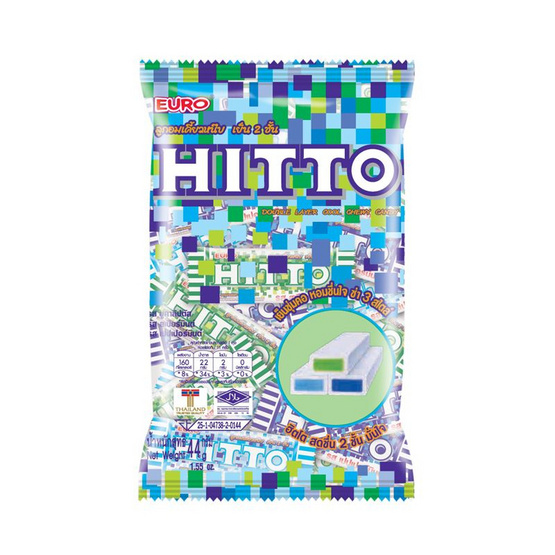 ฮิตโต ลูกอมเคี้ยวหนึบรวมรส 44 กรัม (แพ็ก 12 ชิ้น)