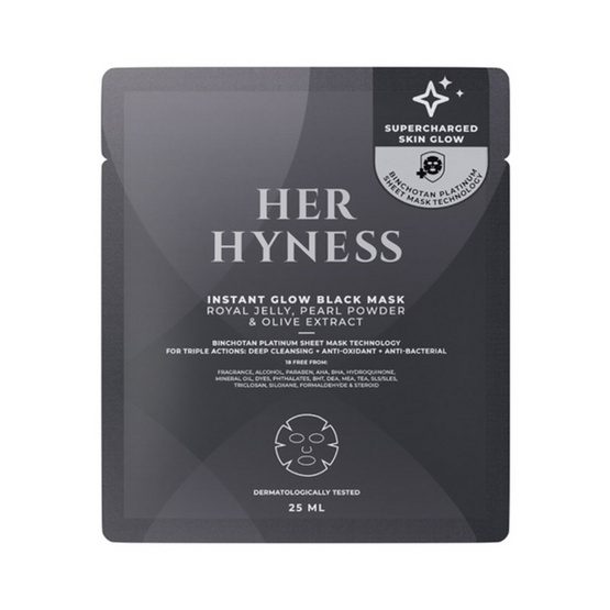 Her Hyness มาส์กดำ Instant Glow Black Mask 25 มล