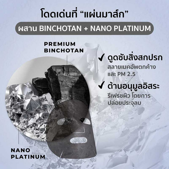 Her Hyness มาส์กดำ Instant Renewal Black Mask 25ml (7แผ่น)