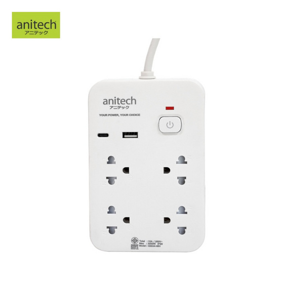 ANITECH ปลั๊กไฟ รุ่น H5534-WH
