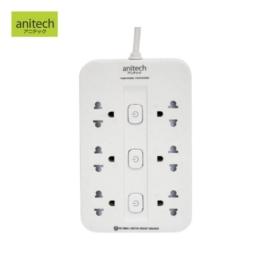 ANITECH ปลั๊กไฟ รุ่น H536-WH