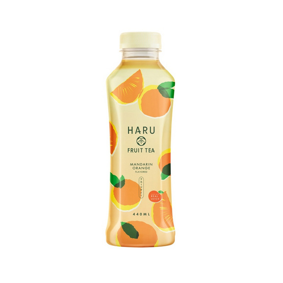 ฮารุฉะ ชาดำส้มแมนดาริน สูตรหวานน้อย 440 มล. (ยกลัง 24 ขวด)