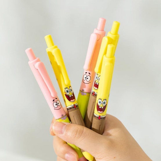 Deli ปากกาเจล 0.5 มม. Sponge Bob คละลาย แพ็กคู่ (4 แพ็ก 8 ด้าม)