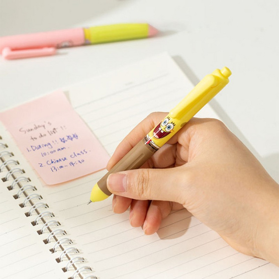Deli ปากกาเจล 0.5 มม. Sponge Bob คละลาย แพ็กคู่ (4 แพ็ก 8 ด้าม)