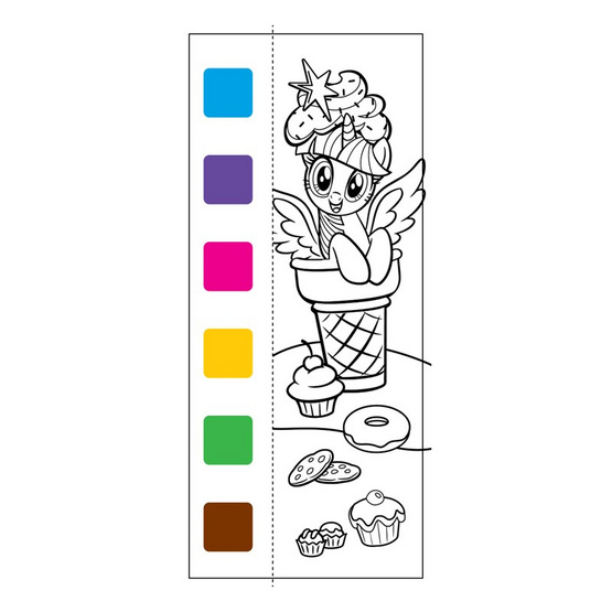 B-KIDS สมุดภาพระบายสีแบบพกพา พร้อมสีและพู่กัน My Little Pony Dream Team