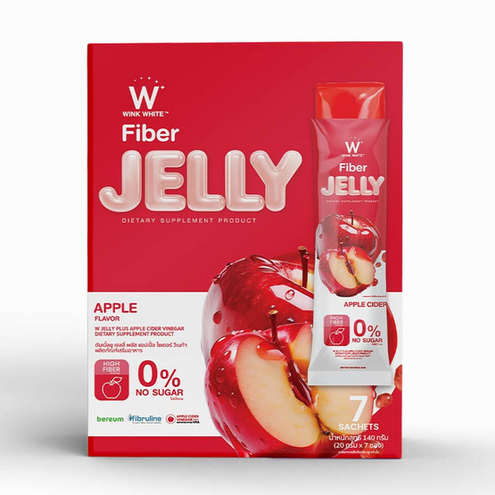 W JELLY PLUS APPLE CIDER VINEGAR DIETARY แอปเปิ้ล ไซเดอร์ วีเนก้า บรรจุ 7 ซอง