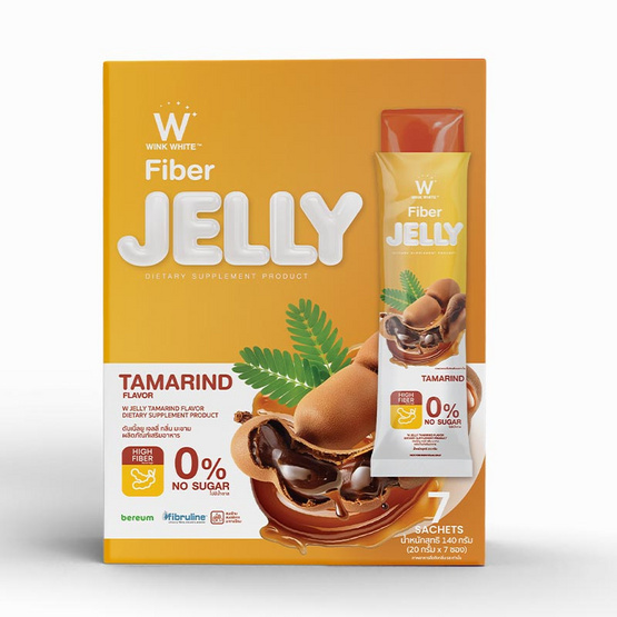 W JELLY TAMARIND FLAVOR DIETARY กลิ่นมะขาม บรรจุ 7 ซอง
