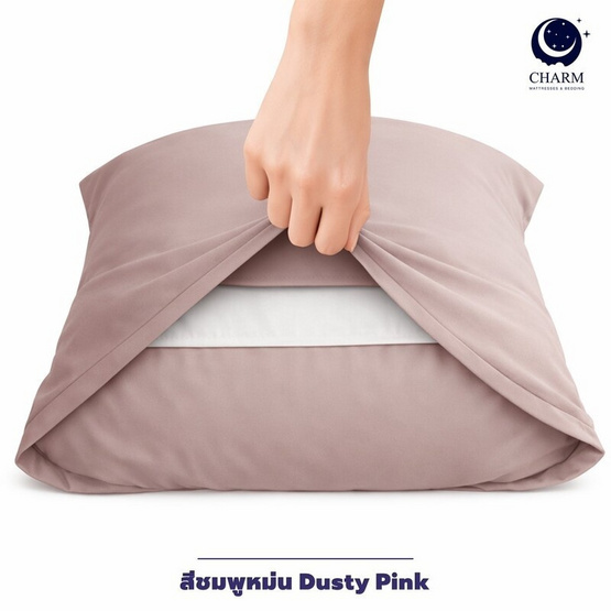 CHARM ปลอกหมอนหนุน ผ้าซาติน