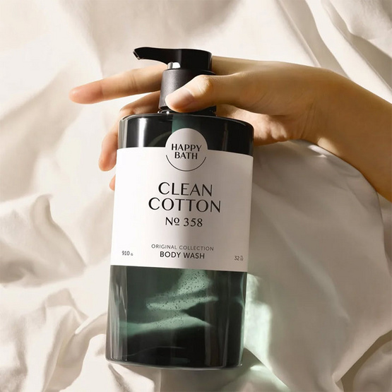 HAPPYBATH ครีมอาบน้ำ Original Collection Clean Cotton Body Wash 910กรัม