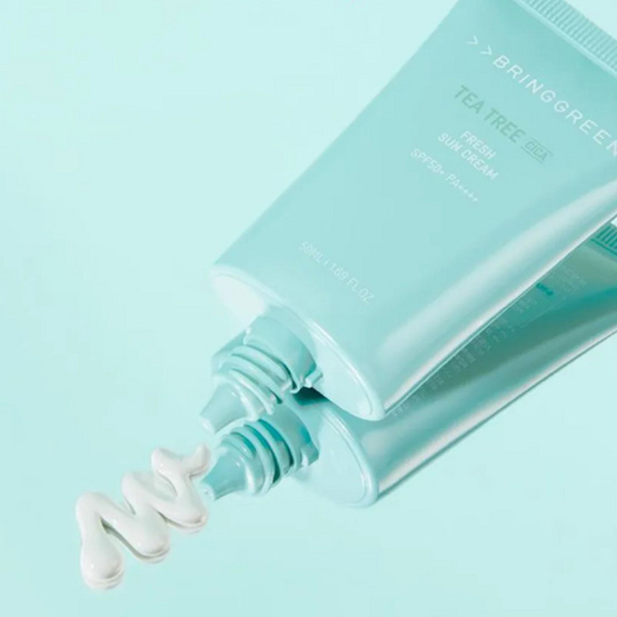 BRINGGREEN ครีมกันแดด Tea Tree Cica Fresh Sun Cream 50มล