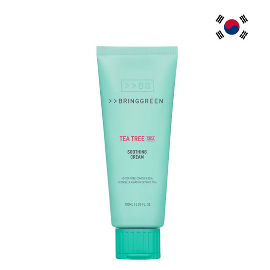 BRINGGREEN ครีมบำรุงผิวหน้า Tea Tree Cica Soothing Cream Plus 100มล