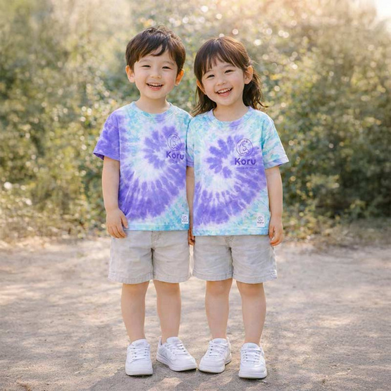 KORU เสื้อมัดย้อม เด็ก สีม่วง