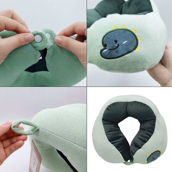 Mastery Toys หมอนรองคอ ลายปักไดโนเสาร์