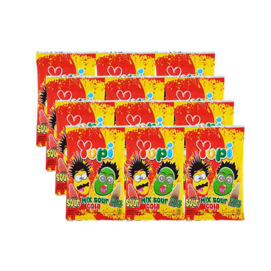 ยูปี้ กัมมี่มิกซ์ซาวร์โคล่า 75 กรัม (แพ็ก 12 ชิ้น)