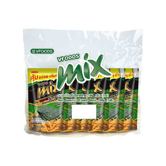 มิกซ์ ขนมขาไก่รสโนริสาหร่าย 100 กรัม (แพ็ก 6 ชิ้น)