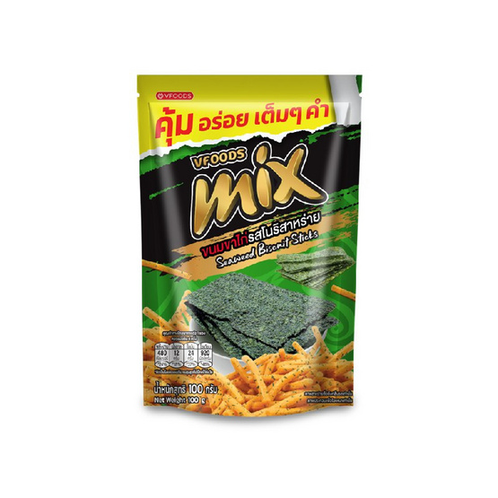 มิกซ์ ขนมขาไก่รสโนริสาหร่าย 100 กรัม (แพ็ก 6 ชิ้น)