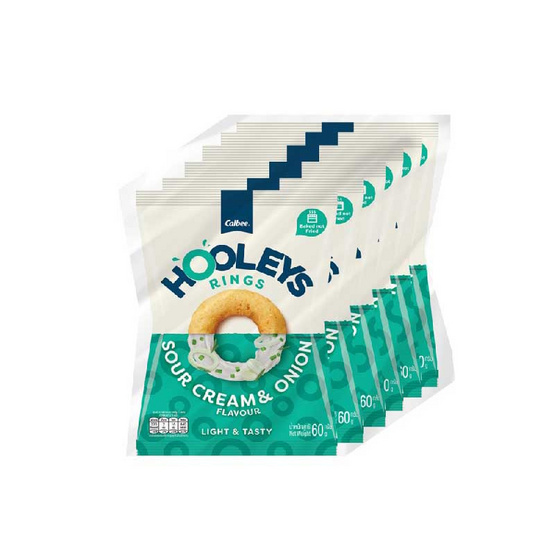 ฮูลีส์ ข้าวโพดอบกรอบรสซาวครีมและหัวหอม 60 กรัม (แพ็ก 6 ชิ้น)