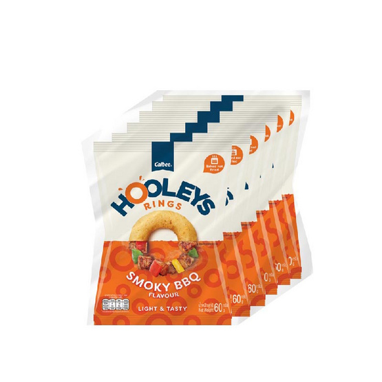 ฮูลีส์ ข้าวโพดอบกรอบรสสโมกกี้BBQ 60 กรัม (แพ็ก 6 ชิ้น)