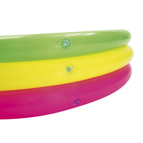 Toymarts สระน้ำทรงกลมขอบห่วง3ชั้น102 x25cm.พื้นเป่าลม