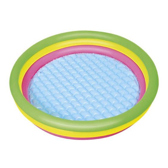 Toymarts สระน้ำทรงกลมขอบห่วง3ชั้น102 x25cm.พื้นเป่าลม