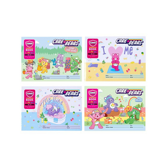 Master Art สมุดวาดเขียน A4 แคร์แบร์พาสเทล Care Bears V.2 คละลาย (แพ็ก 4 เล่ม)