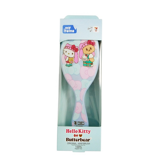 หวีแปรง Hello Kitty x Butterbear สีฟ้า
