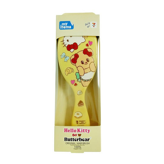 หวีแปรง Hello Kitty x Butterbear สีเหลือง
