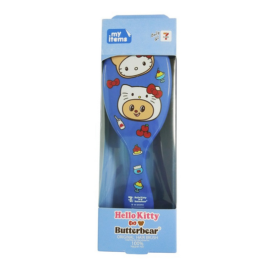 หวีแปรง Hello Kitty x Butterbear สีน้ำเงิน