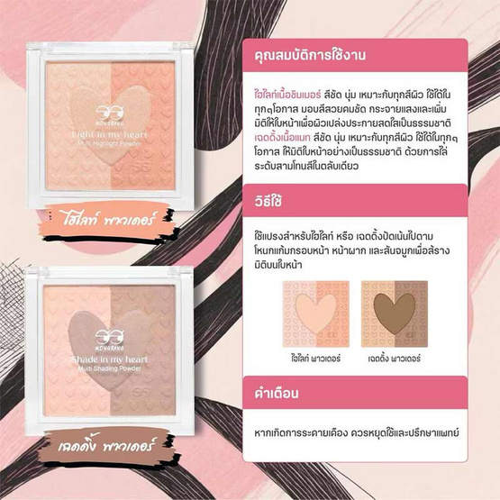 Mongrang คอนทัวร์ Shade In My Heart Multi Shading Powder 10 กรัม