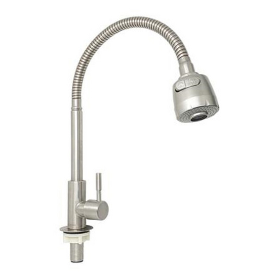 ก๊อกซิงค์เดี่ยวเคาน์เตอร์ DINOFAUCET02 SILVER