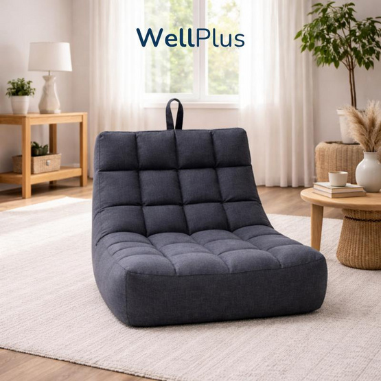 WellPlus Bean Bag บีนแบคลายตาราง หุ้มผ้าแคนวาส เม็ดโฟมพรีเมียม