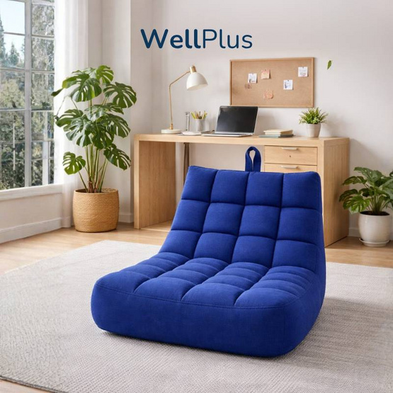 WellPlus Bean Bag บีนแบคลายตาราง หุ้มผ้าแคนวาส เม็ดโฟมพรีเมียม