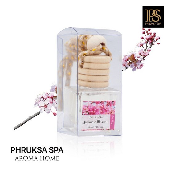 พฤกษาสปา น้ำหอมปรับอากาศแขวนรถยนต์ ขนาด 8 มล. (แพ็ก 6 ชิ้น)