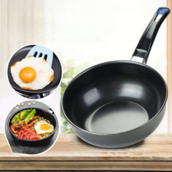 TIN TIN กระทะเทฟล่อนก้นลึก ขนาด18cm. รุ่น B00023