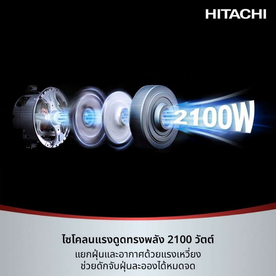 Hitachi เครื่องดูดฝุ่น 2,100W รุ่น CV-SF21VLBRCTH