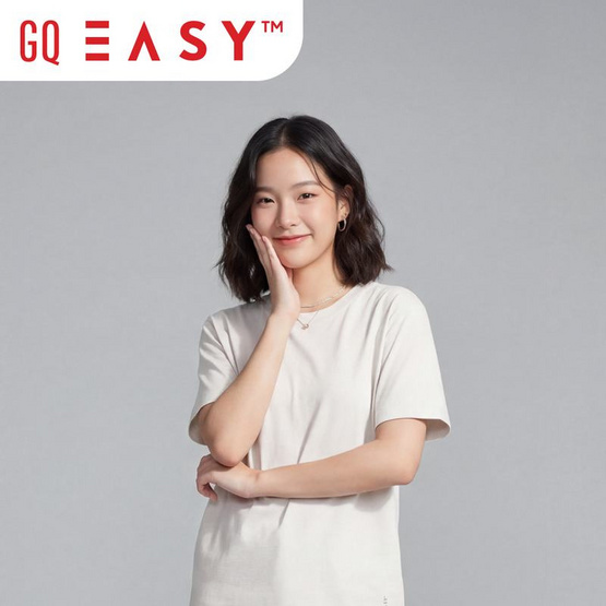 GQ Easy จีคิวอีซี่ เสื้อยืด สีขาวเมฆ