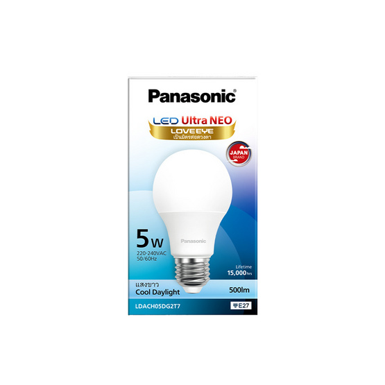 PANASONIC หลอดไฟ LED Ultra 5W แสงขาว