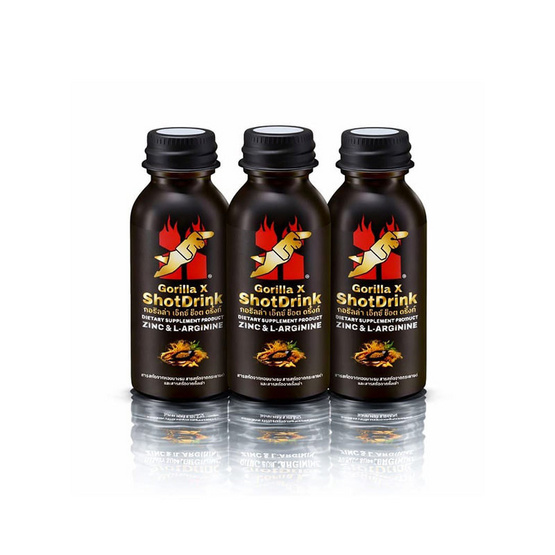 Gorilla X Shot Drink ผลิตภัณฑ์เสริมอาหาร 50 มล. แพ็ค 3 ขวด